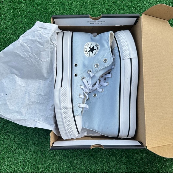 Converse Chuck Taylor All Star Lift Platform Hi Blue Supermoon / Natural Ivory - Picture 5 of 13